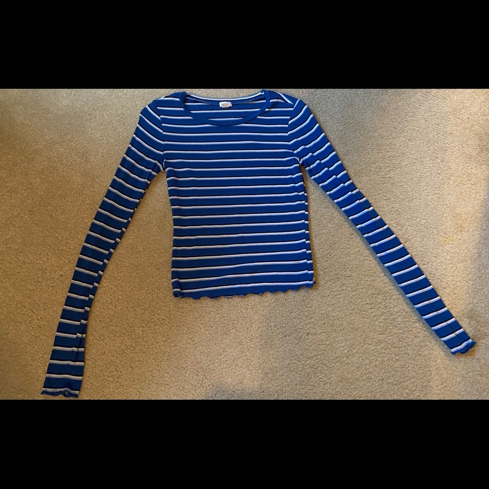 Blue and white striped shirt from GARAGE
